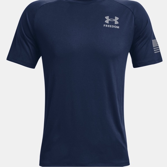 Under Armour Other - 🌻 Under Armour Freedom Flag 🇺🇸 Tech Short-sleeve T-Shirt 🌟 NEW Men’s Small
